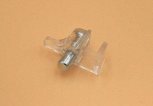 Glashyldebærer m/Ø5 mm tap t/4-6 mm glas, transparent plastik (10 stk)