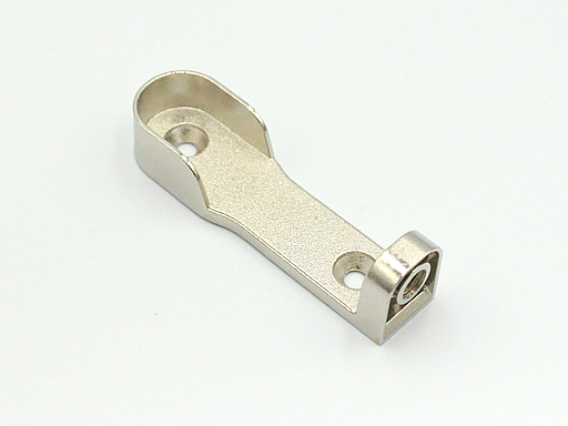 Bøjlestangsholder til 15x30 mm stang, blank (1 stk)