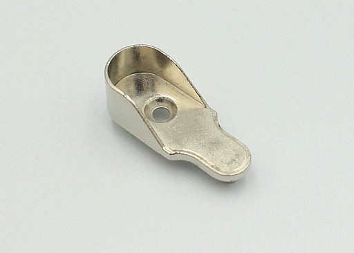 Bøjlestangsholder t/15x30 mm stang - m/2 tapper, blank (1 stk)