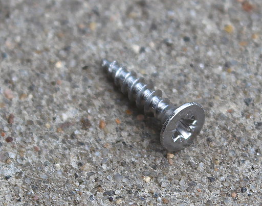 Træskrue Ø2,5x12 mm m/fladt hoved, rustfri stål (A2)