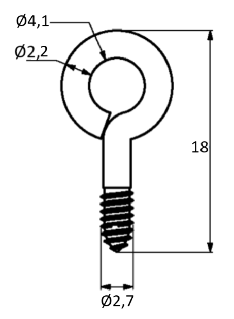 Øsken Ø2,7x18 mm, antik look (10 stk)