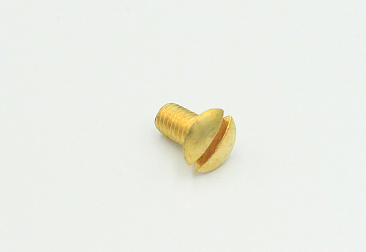 Messingbolt M6x12 mm med Ø11 mm linsehoved, mat